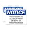 Signmission No Loitering Is Allowed On Or In Front Of OSHA Notice Sign, Plastic, 10in W x 7in L, 2PK OS-2PACK-NS-P-710-L-14688 - alternate 1